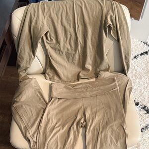 Skims Army Green Loungewear Set